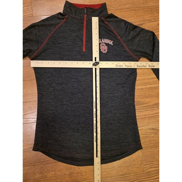 Oklahoma Sooners Colosseum 1/4 Zip Mens M Long Sleeve Pullover Dk‎ Gray Thumb - Picture 3 of 8